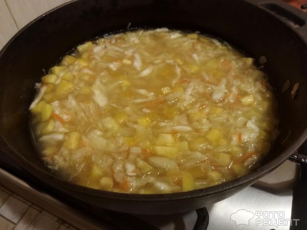 Рецепт: Ароматный суп-пюре - суп-пюре из квашеной капусты с кабачком Рецепт: Ароматный суп-пюре - суп-пюре из квашеной капусты с кабачком