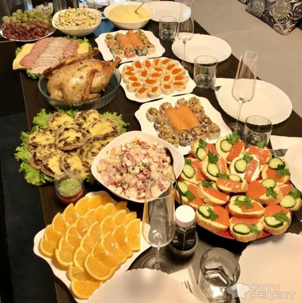 Рецепт: Лаваш с лососем - с сыром и красной икрой