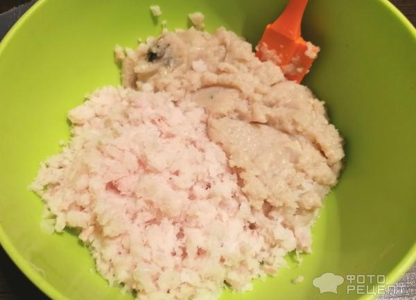 Рецепт: Рыбные котлеты "Нежные" - из язя и филе хека в духовке