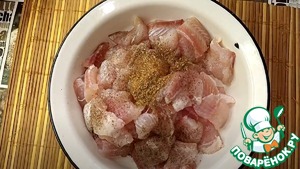 Шашлык из пангасиуса в духовке Шашлык из пангасиуса в духовке