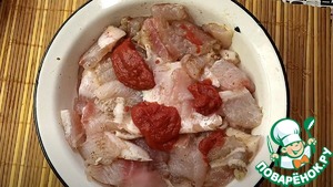 Шашлык из пангасиуса в духовке Шашлык из пангасиуса в духовке