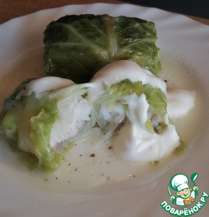 Щука (судак) в листьях савойской капусты