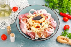 Шашлык из свинины в майонезе