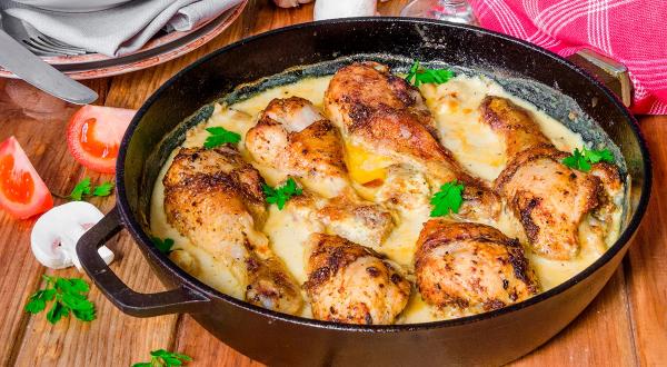 Куриные ножки с грибами в духовке, пошаговый рецепт с фото на 954 ккал
