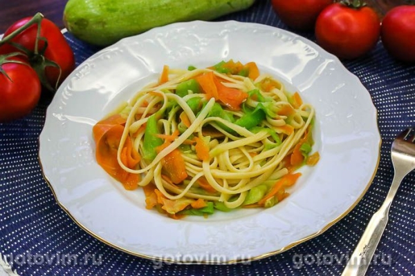 Макароны с овощами (с овощной лапшой) Макароны с овощами (с овощной лапшой)