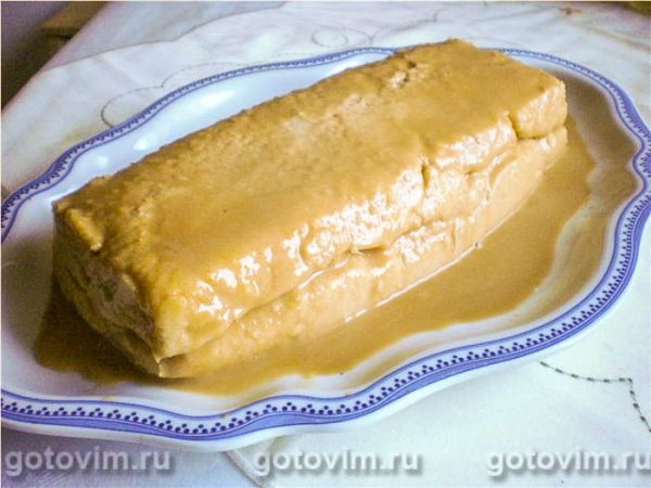 Турецкий десерт из манки на молоке с карамелью Турецкий десерт из манки на молоке с карамелью