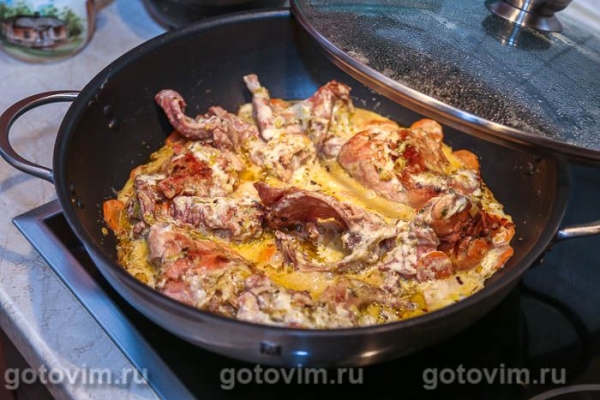 Кролик в сметане с лимоном, петрушкой и чесноком Кролик в сметане с лимоном, петрушкой и чесноком