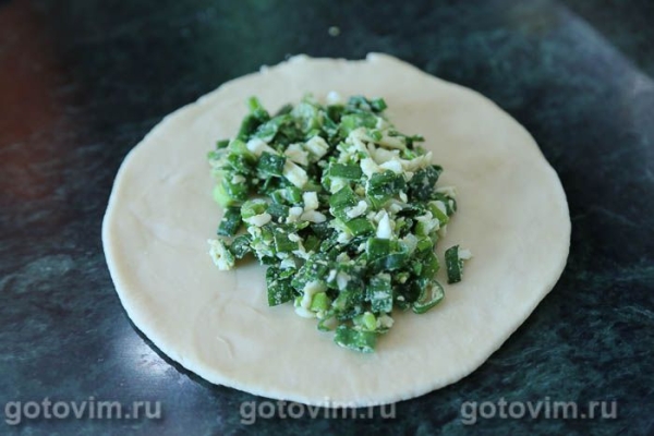 Лепешки на кефире с зеленым луком и яйцом Лепешки на кефире с зеленым луком и яйцом