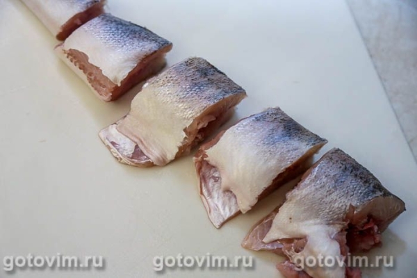 Судак с овощами и опятами 