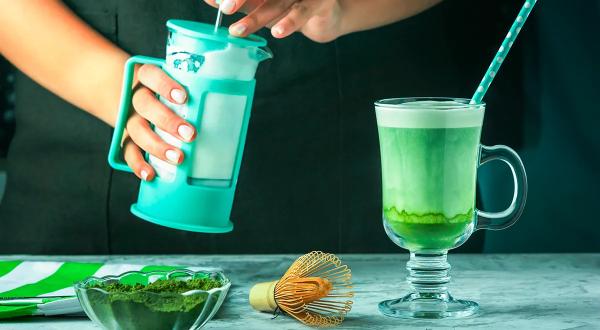 Матча латте, пошаговый рецепт с фото на 179 ккал