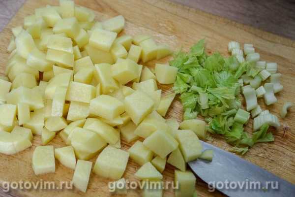 Рыбный суп с креветками и беконом в мультиварке Рыбный суп с креветками и беконом в мультиварке