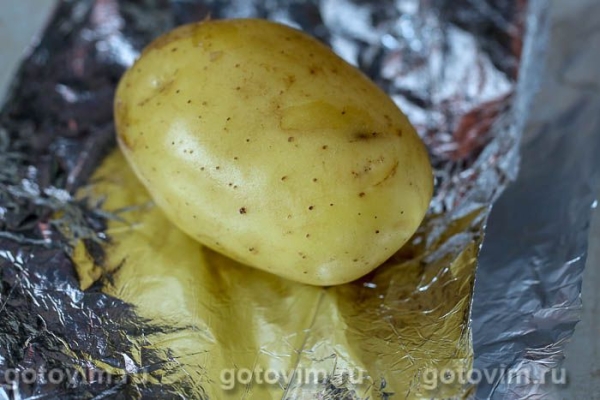 Фаршированный картофель с овощами и сыром моцарелла
