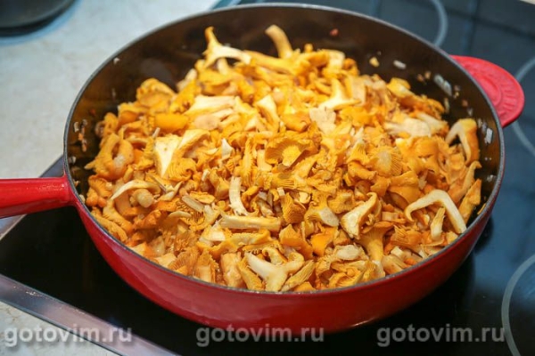 Пиццы на кефире с лисичками и беконом Пиццы на кефире с лисичками и беконом