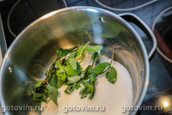 Компот из чёрной смородины с мятой