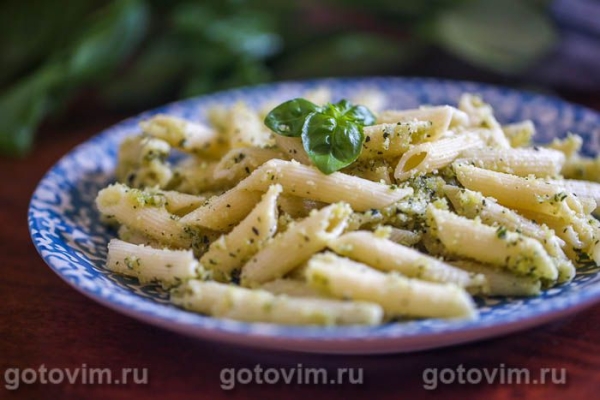 Макароны с миндальным песто Макароны с миндальным песто