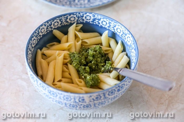 Макароны с миндальным песто Макароны с миндальным песто