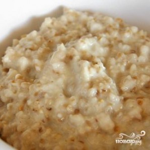 Овсяная каша с жареными яблоками Овсяная каша с жареными яблоками