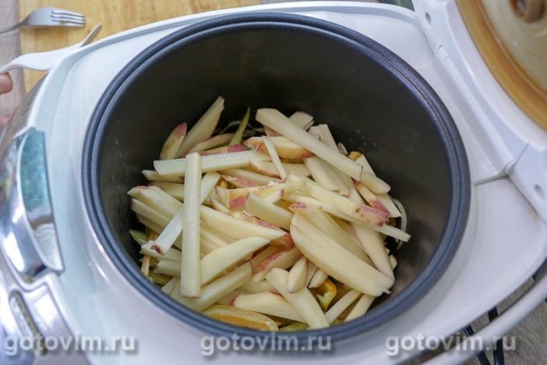 Отбивные из свинины со сванской солью и гарниром в мультиварке Отбивные из свинины со сванской солью и гарниром в мультиварке