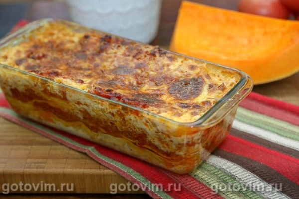 Лазанья с уткой и тыквой Лазанья с уткой и тыквой