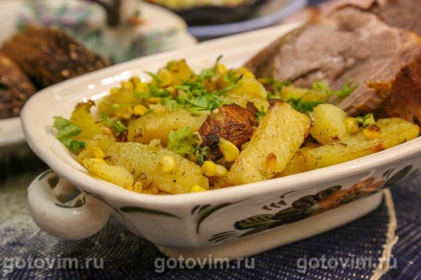 Гарнир из картофеля с кукурузой Гарнир из картофеля с кукурузой