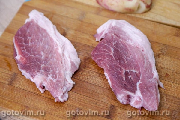 Отбивные из свинины со сванской солью и гарниром в мультиварке Отбивные из свинины со сванской солью и гарниром в мультиварке