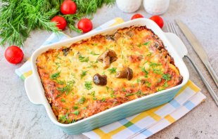 Картофель с опятами в духовке