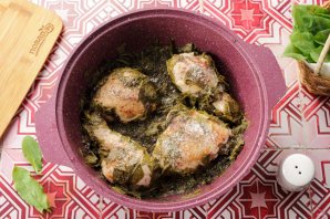 Курица с щавелем